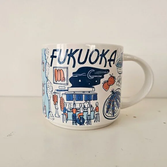 NIB STARBUCKS Been There Series Fukuoka Japan Coffee Mug Cup 14floz/414ml - Picture 2 of 8